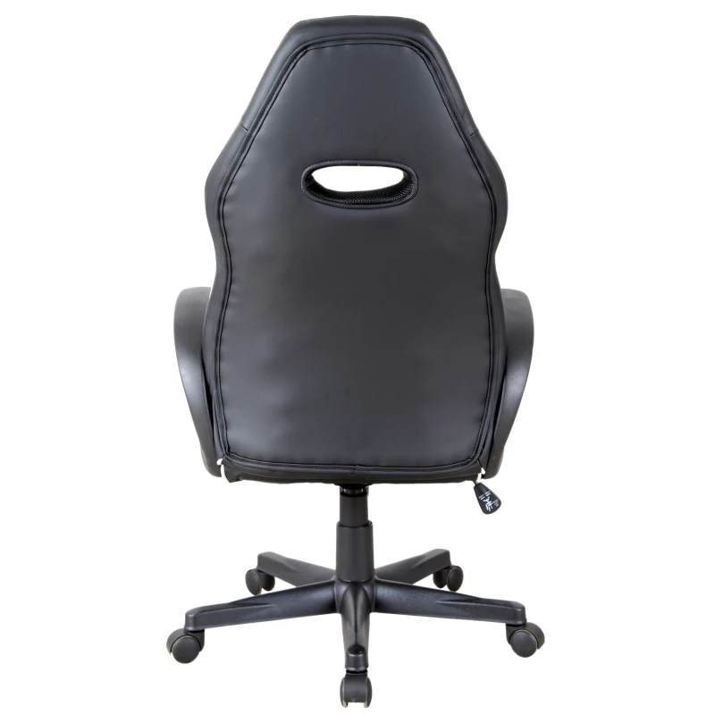 Vinsetto Executive PU Leather Rocking Office/ Gaming Chair Adjustable Padded Seat with Wheels Black/White