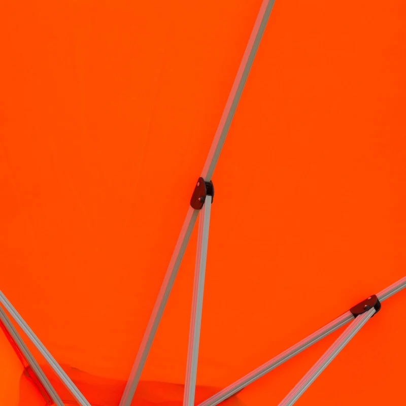 Outsunny 10ft Patio Offset Parasol Umbrella Cantilever Hanging Sun Shade Canopy Shelter 360° Rotation with Stand Orange