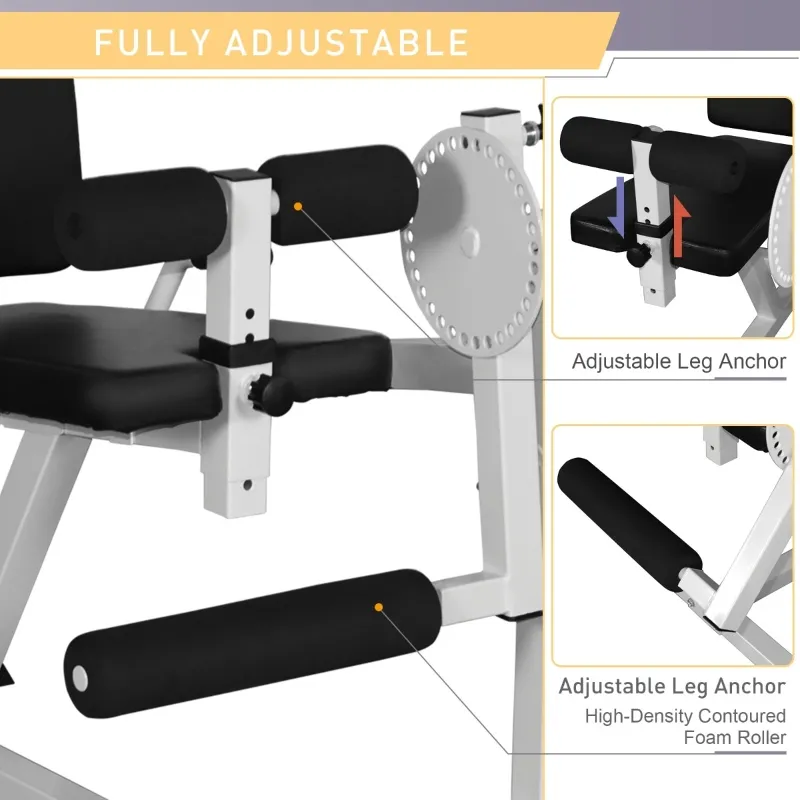 Soozier Seated Leg Extension Machine, Adjustable Leg Machine with Plate Loaded, Leg Rotary Extension, Home Gym Weight Machine