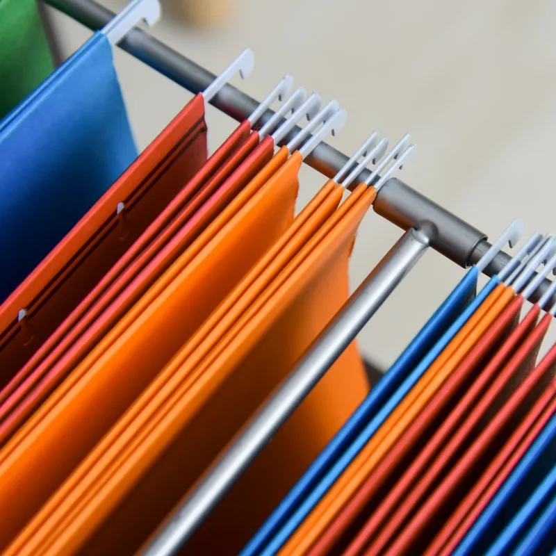 HOMCOM Vintage Executive Computer Desk, Home Office Work station, Student Table with Cabinet & 3 Drawers for Hanging Files, Brown