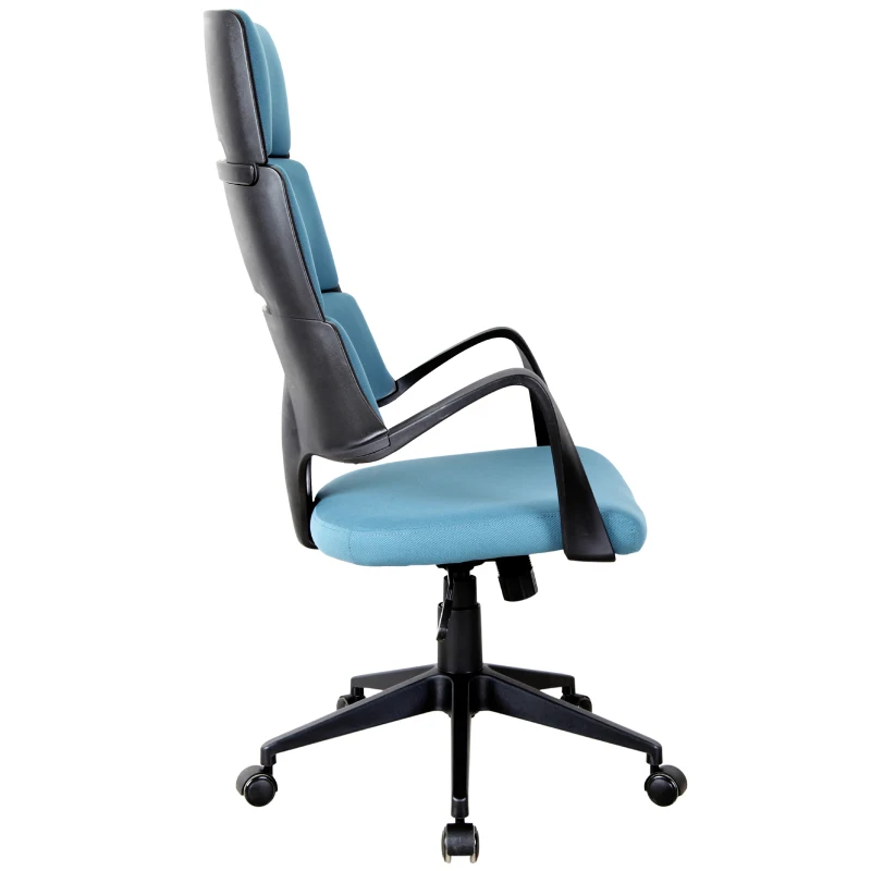 Vinsetto High Back Office Chair Fabric Executive Seat Swivel Desk Task Chair Swivel Fabric Seat Blue/Black