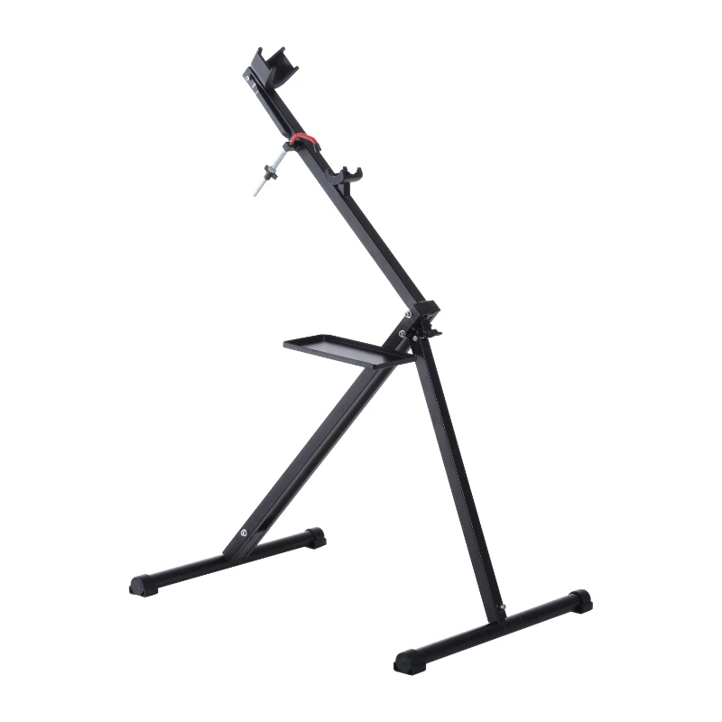 HOMCOM Folding Portable Bicycle Repair Stand Cycle Bike Maintenance Workstand Black