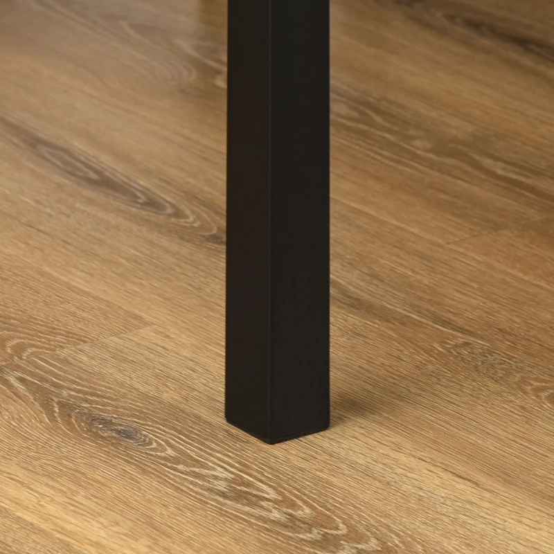 HOMCOM 5 Piece Modern Industrial Dining Table and Chairs Set for Small Space, kitchen, Dining room, Dark Walnut