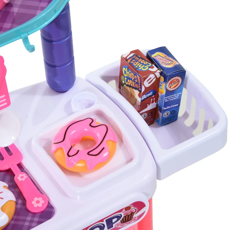 HOMCOM 20 Piece Pretend Play Kitchen and Oven Set