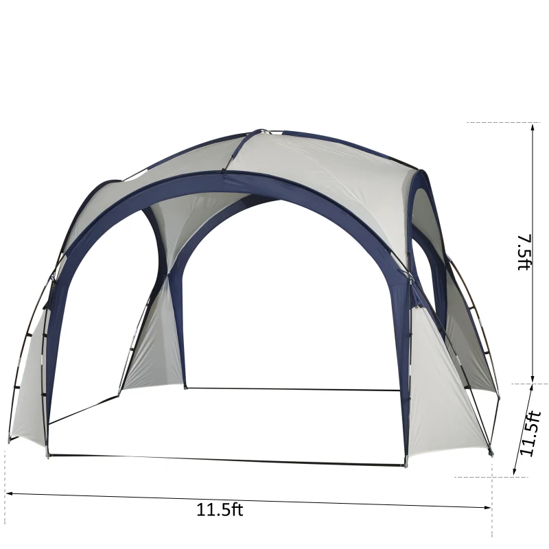 Outsunny Outdoor Event Dome Tent Portable Camping Shelter Garden Party Sun Shade UV Protection Water Resistant