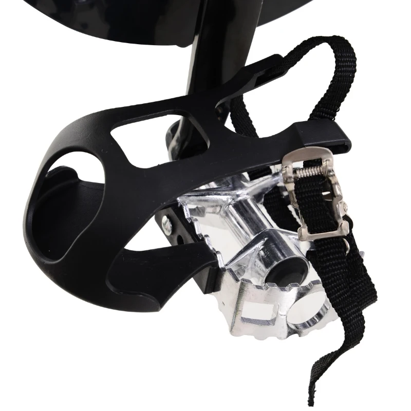 Soozier Stationary Exercise Bike with Deluxe Design Triangular Stand with Adjustable Resistance 28lbs Flywheel Phone Pad and Bottle Holder and LCD Monitor for Home Cardio Workout Fitness