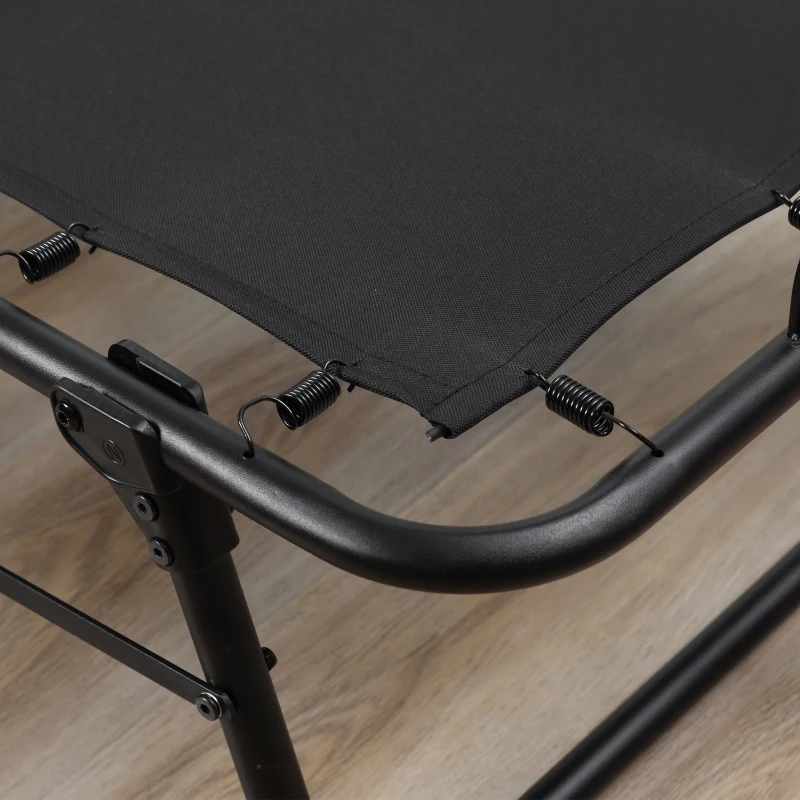 HOMCOM Rollaway Bed, Folding Bed with 4" Mattress, Portable Foldable Guest Bed with Memory Foam, Steel Frame and Wheels, White