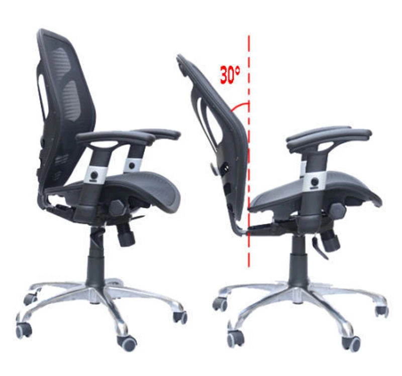 HomCom Mesh Ergonomic Home Office Desktop Computer Chair - Black