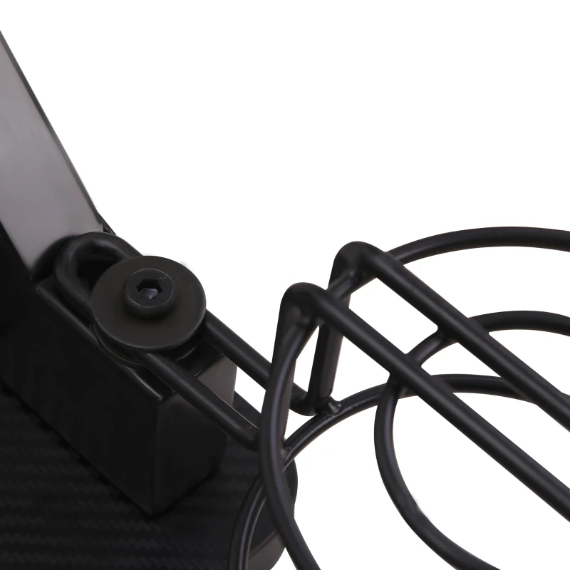 HOMCOM 47 inch Gaming Desk, Racing Style Computer Table, Home Office Workstation with Rotatable Cup Holder, Headphone Hook, Gamepad Stand, Wire Port, Black