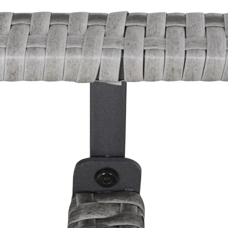 Outsunny 6 PCS Outdoor Patio Dining Table Sets All Weather PE Rattan Sofa Chair Furniture set Indoor Outdoor Backyard Garden with Cushions Khaqi