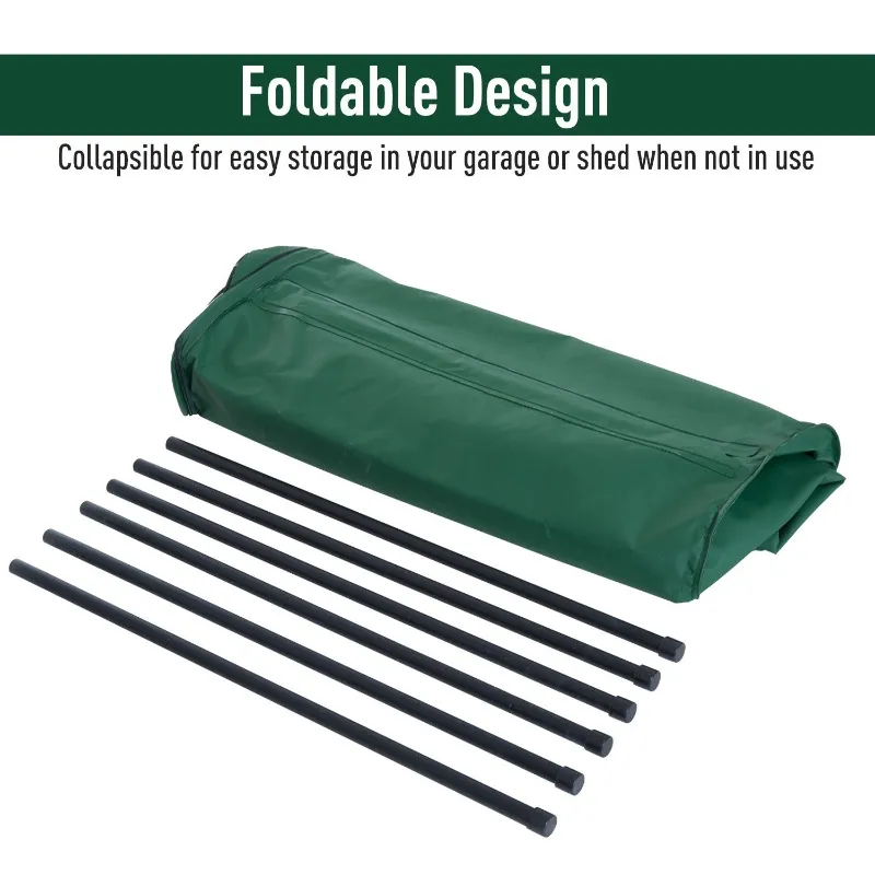 Outsunny 80 Gallon Rainwater Harvesting System Collection Tank with Collapsible Runoff