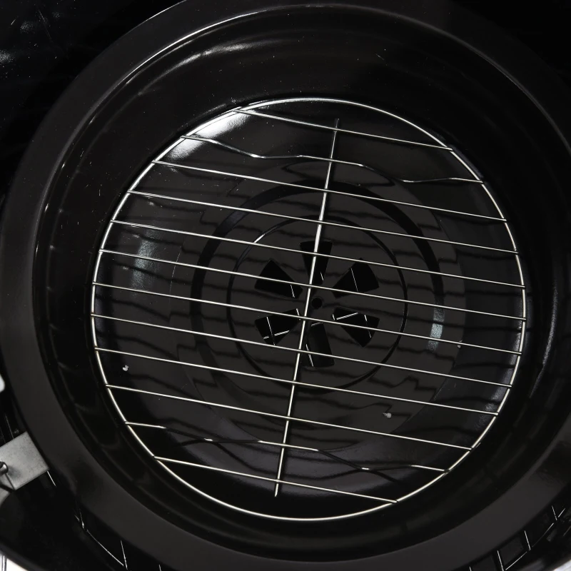 Outsunny 16" Charcoal Smoker Grill for Outdoor Cooking, Black