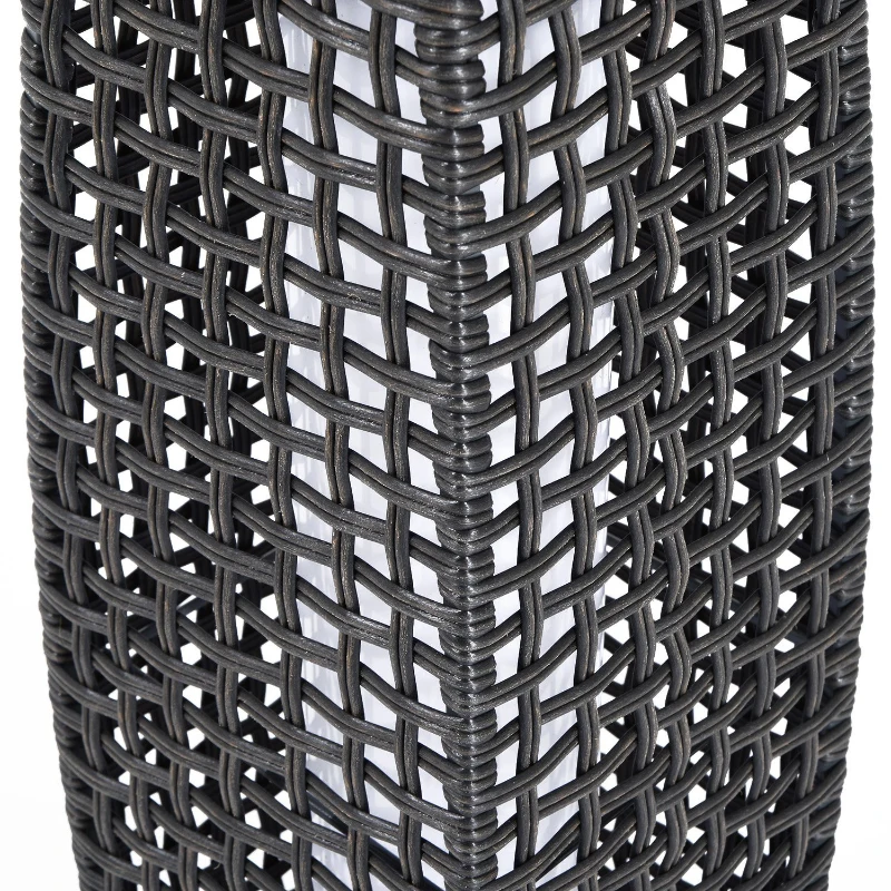 Outsunny LED Lamp Standing Floor Light Solar Powered Décor Patio Yard Rattan Wicker