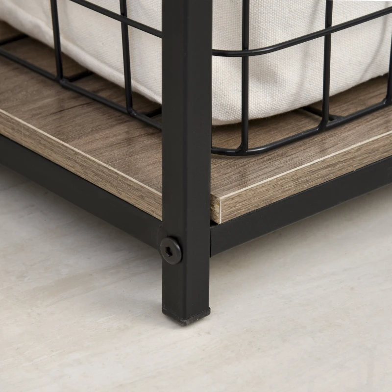 HOMCOM Modern 7 Tier Bookshelf Bookcase Utility Storage Shelf Organizer for Home Office with Display Rack Metal Frame, Grey Oak