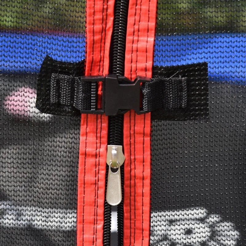 Outsunny 7FT Kids Trampoline, Durable Bouncer Spring Gym Toy Indoor/Outdoor with Safety Net Enclosure, Padded Cover, Fun Exercise Activity for Children, Red