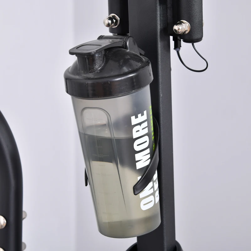 Soozier Stationary Elliptical Cross Trainer Magnetic Resistance Exercise Bike Two-way Cardio Fitness Workout Machine with Flywheel & LCD Digital Monitor Display Phone Holder, for Home Office Gym Black