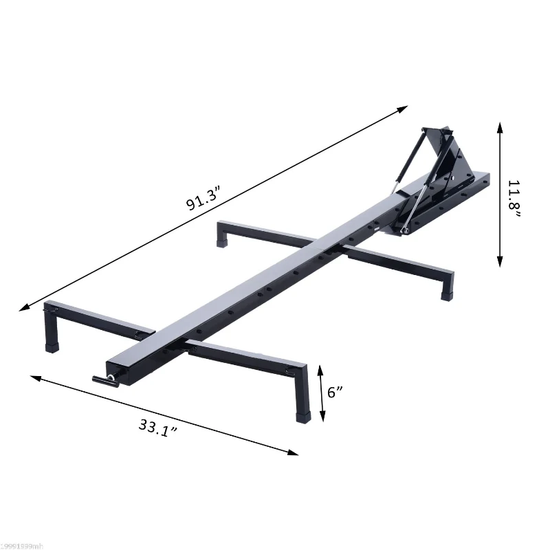 HOMCOM Roof Mounted Skateboard Ceiling Lift Rack Hoist Pulley Rope Bike Storage Systems Black