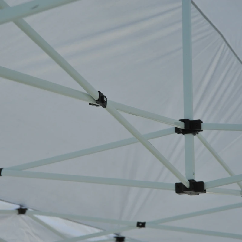 Outsunny 29'x10' Pop Up Party Tent Foldable Garden  Event Canopy Outdoor Activity Sun Shade Shelter Easy Portable with Wheeled Carrying Bag White