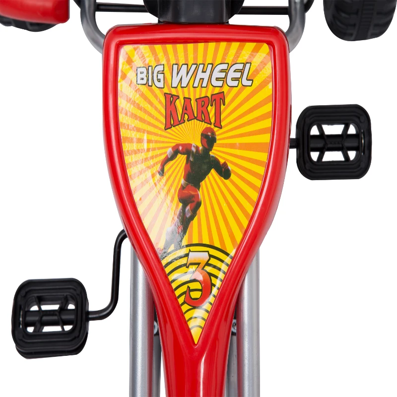 HOMCOM Pedal Go Kart Kids Children Racing Wheel Rider w/ Hand Brake Red Black