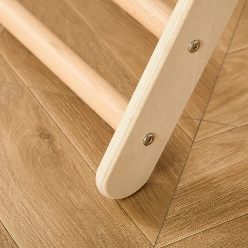 Qaba Triangle Ladder for Toddlers with Foldable Design for Easy Storage in Home Toddler Gym Space, Fine Motor Skills Toy