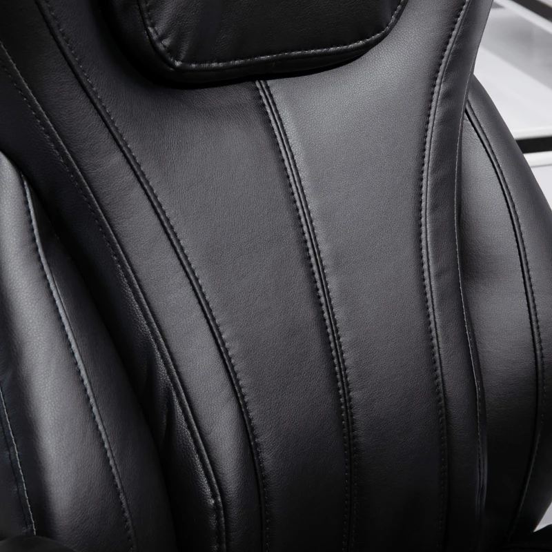 Vinsetto 4-Point Vibration Massage Executive Office Chair High Back Height Adjustable Padded Seat with Wheels, Black