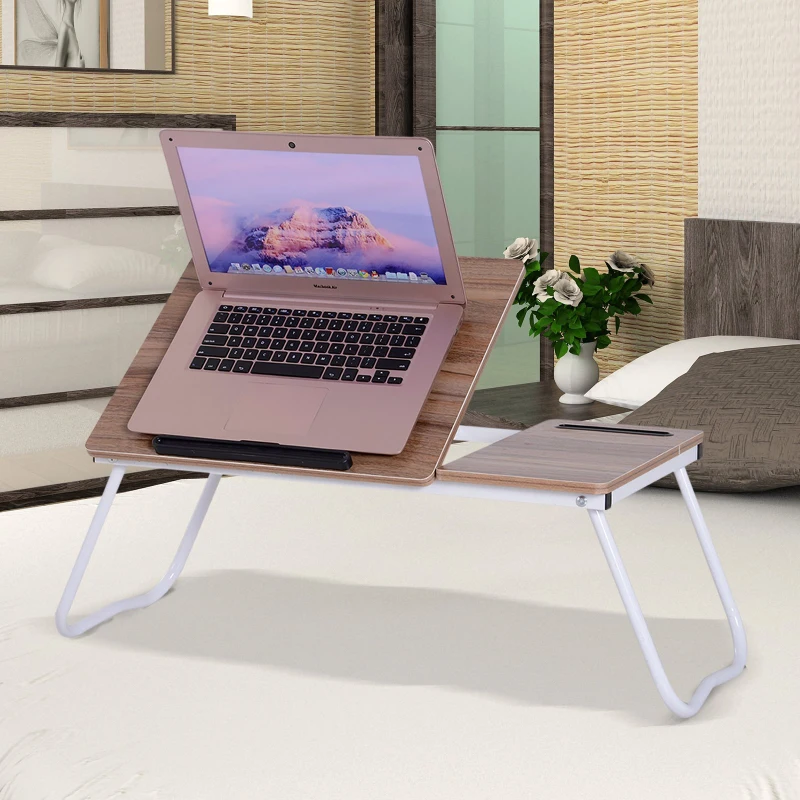 Vinsetto Portable Folding Laptop Bed Table Adjustable Angle Desk Stand Reading Holder