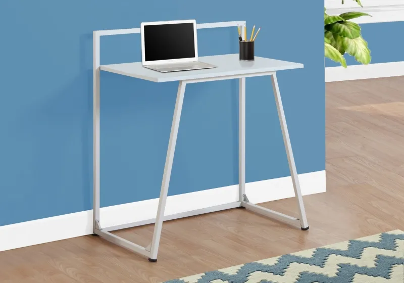 Monarch 30" Modern Compact Juvenile Metal Computer Desk - White
