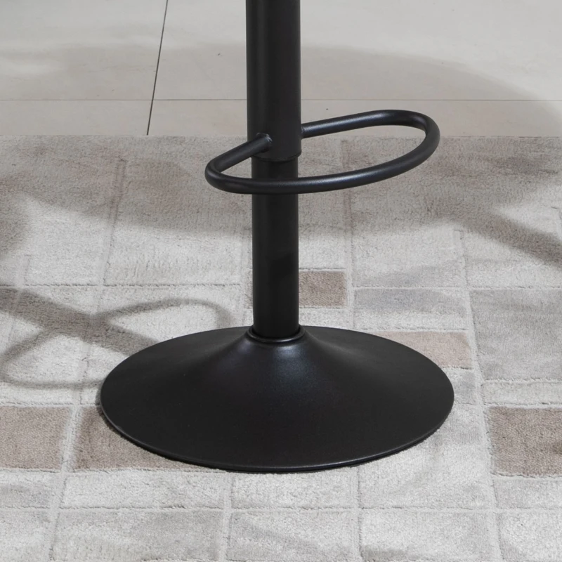 HOMCOM Modern Bar Height Chairs, Set of 2, Adjustable Swivel Round Metal Base, Elegant Design for Kitchen, Bar, Dining