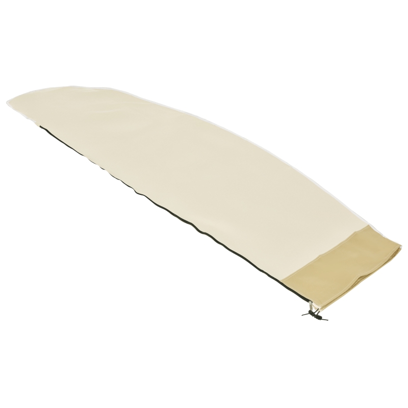 Outsunny 87-Inch Patio Umbrella Cover 600D Waterproof Outdoor Offset Banana Style, Beige and Coffee