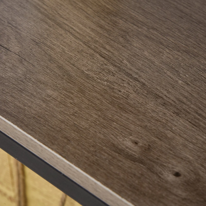 HOMCOM Modern 7 Tier Bookshelf Bookcase Utility Storage Shelf Organizer for Home Office with Display Rack Metal Frame, Grey Oak