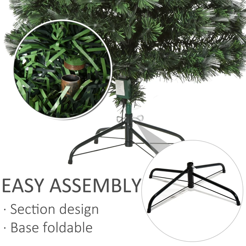 HOMCOM 5FT/1.5M Artificial Tree Multi-Colored Pre-Lit Holiday Christmas Decoration