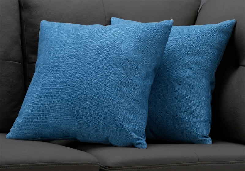 Monarch 18" x 18" Patterned Decorative Throw Pillow (Set of 2) - Blue