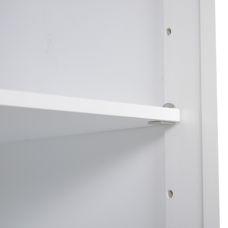 HOMCOM Kitchen Island Utility Cart on Wheels with Large Counter, 2 Spacious Drawers & Storage Cabinets, & Wine Storage