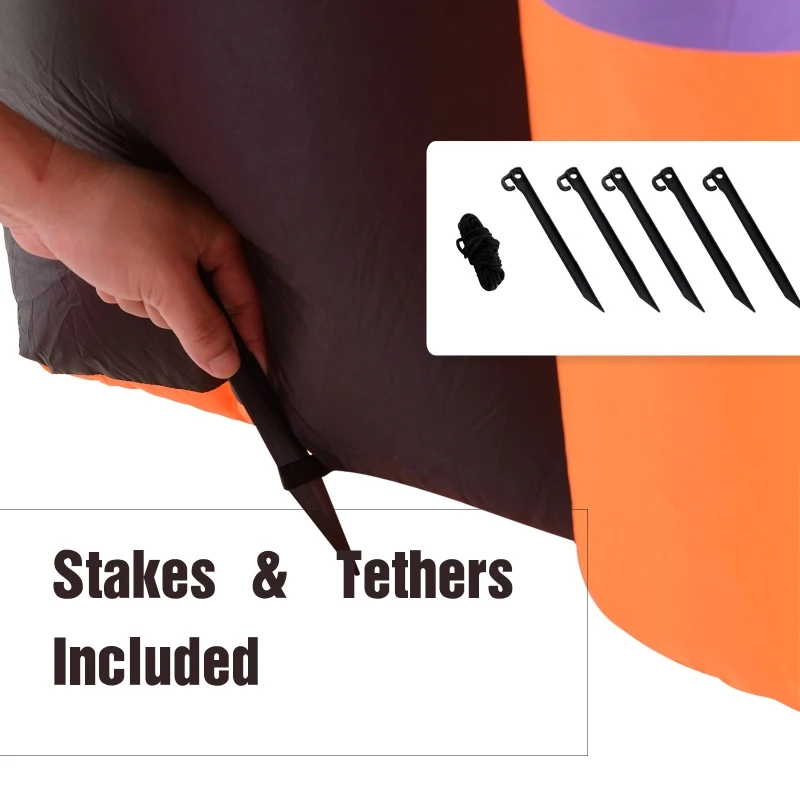 HOMCOM 10’ Halloween Inflatable Archway Indoor Outdoor Decoration - Frankenstein Haunted House