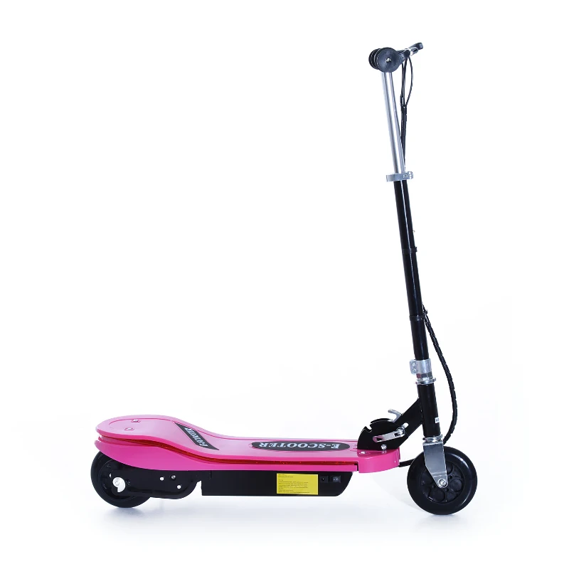 Qaba Adjustable Folding E-Scooter with LED Light Battery Powered Motorized Bike Electric Scooter 24V 4.5AH for Teens Pink