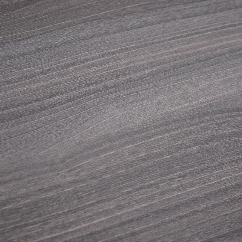 HOMCOM Computer Desk Wood Top Workstation PC Laptop Study Writing Table Home Office w/ Raised Rack Grey Oak