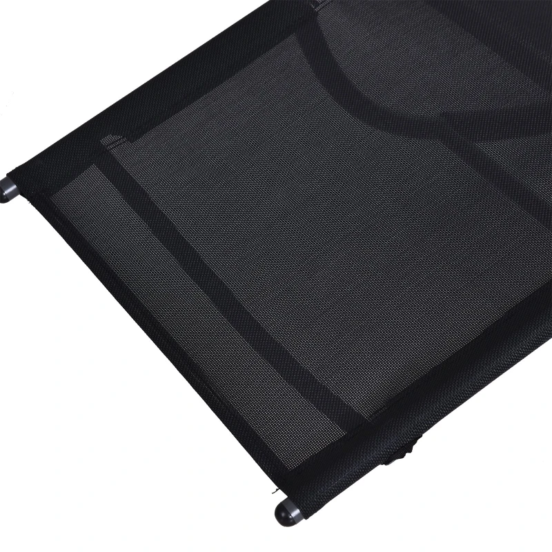 Outsunny Patio Texteline Rocking Lounge Chair Zero Gravity Rocker Outdoor Recliner Seat w/ Padded Pillow Black