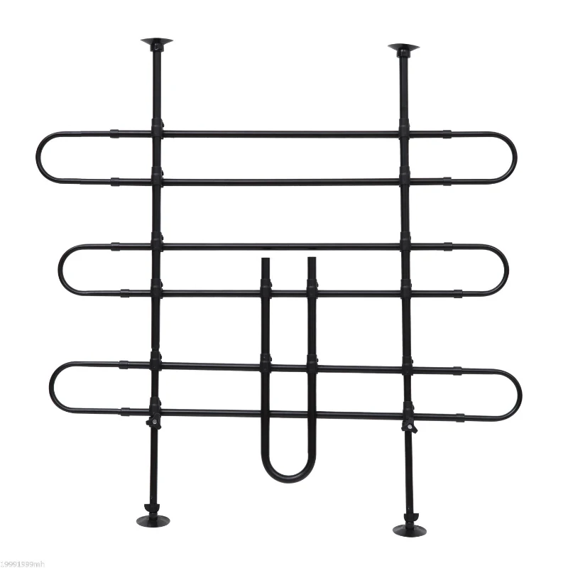 PawHut Expandable Metal Dog Partition Pet Car Barrier, Black, 33.5-inch - 59-inch Wide, 33.5-inch- 50.4-inchHigh