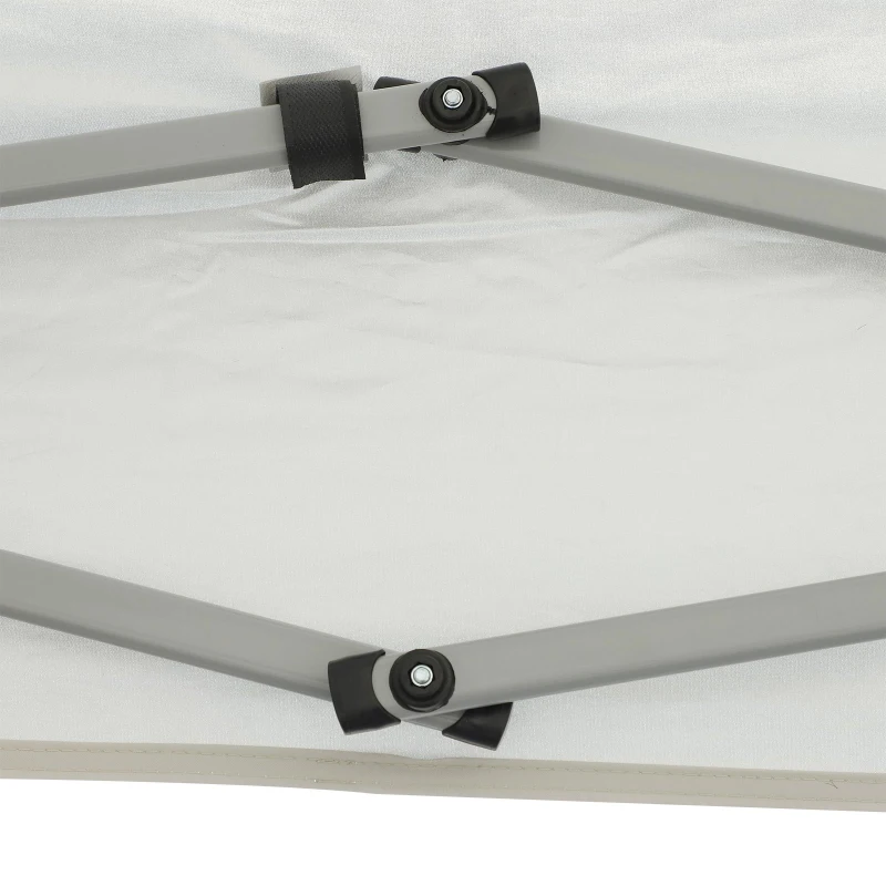 Outsunny 19' x 10' Folding Gazebo Steel Canopy Party Tent With Bag  Off-white