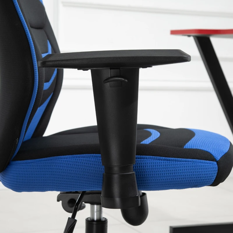 Vinsetto High Back Racing Style Gaming Office Chair Home Computer Task Chair with Armrest, Seat on Wheels, Tilt,  Blue