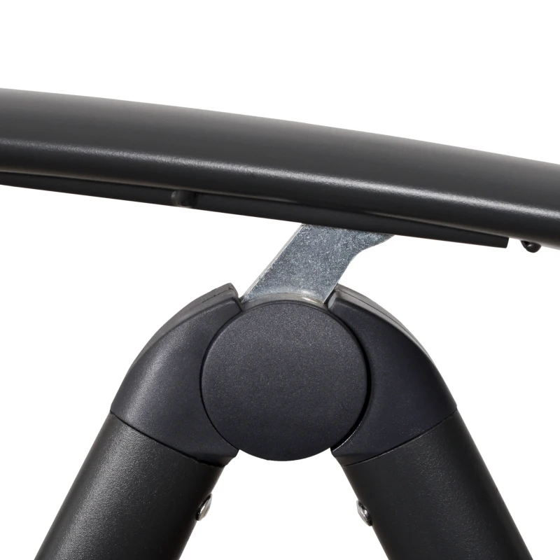 Outsunny Set of 2 Rattan Wicker Patio Dining Chairs with  Backrest Adjustable and Folding Design, Outdoor Recliner Set for Garden, Backyard, Lawn, Balcony, Mixed Gray