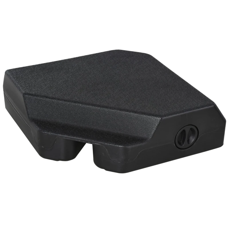 Outsunny Umbrella Stand Fitting 2" Poles and Steel Base with 4 Fillable Plastic Weights, 4 Gal. Capacity Each - Black