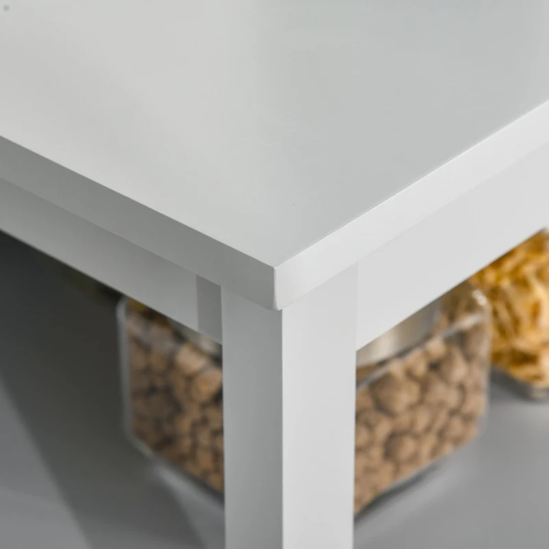 HOMCOM Sideboard Buffet Cabinet with Open Shelf, Glass Doors and Adjustable Shelf, Accent Cabinet for Kitchen, Living Room, Gray