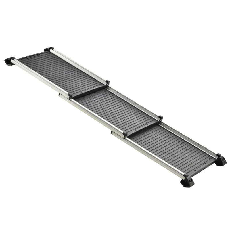 PawHut Telescoping Dog Car Ramp Lightweight Aluminium Alloy Frame Portable with Carry Handle, 28" - 62.5"