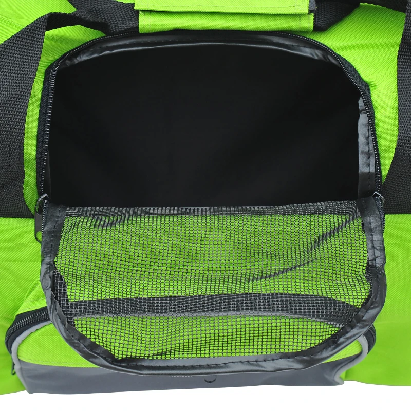 PawHut Pet Carrier Backpack Bag Dog Cat Puppy Net Travel Portable Green & Grey