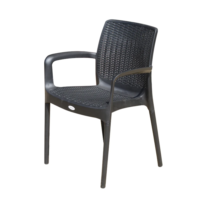 Outsunny 5pc All Weather Resin Patio Dining Set Garden Outdoor Chair Table Furniture, Black