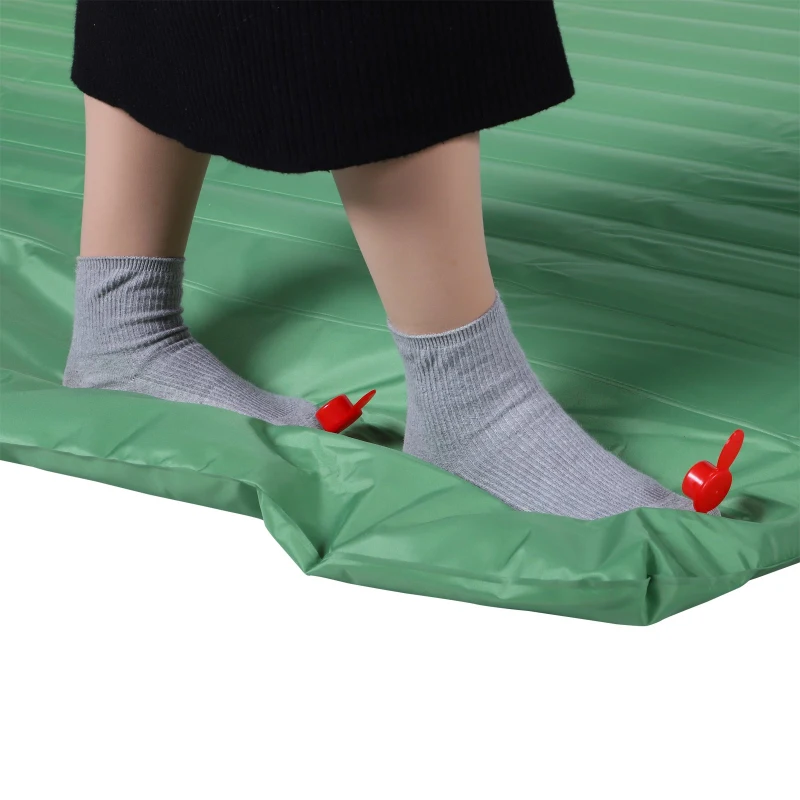 Outsunny Self-Inflating Comfortable Air Mattress / Sleeping Pad with Durable Design, Great for Camping or Family, Green