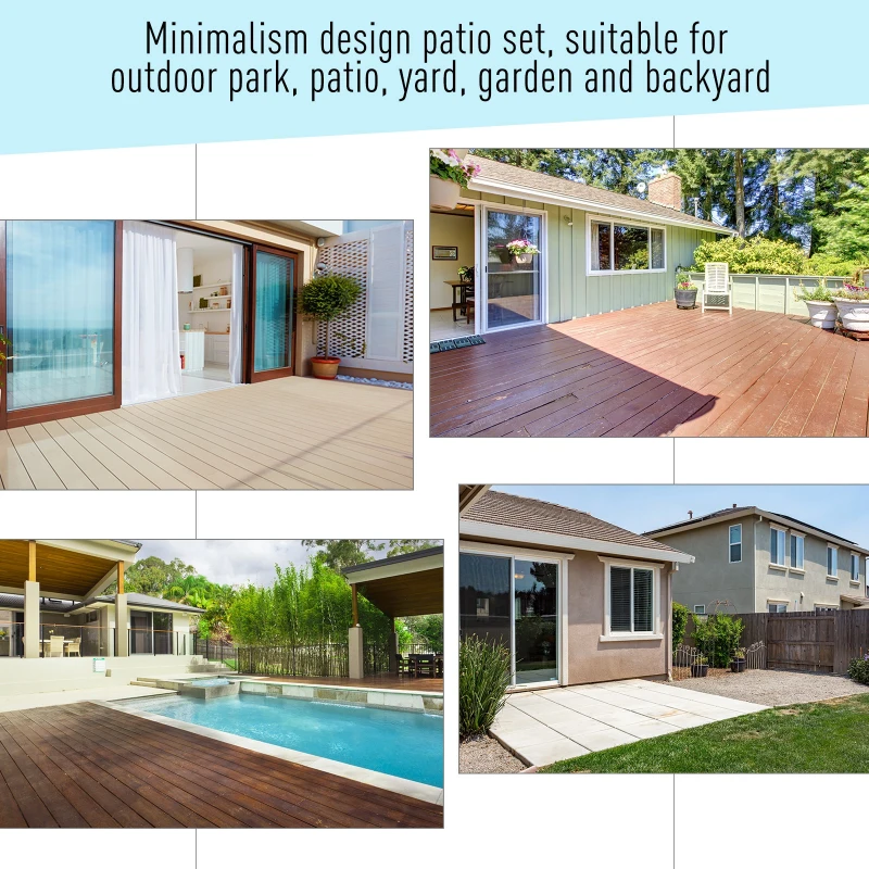 Outsunny 4pcs Outdoor Patio Furniture Set All Weather Wicker Rattan Conversation  Coffee Table Sofa Chair