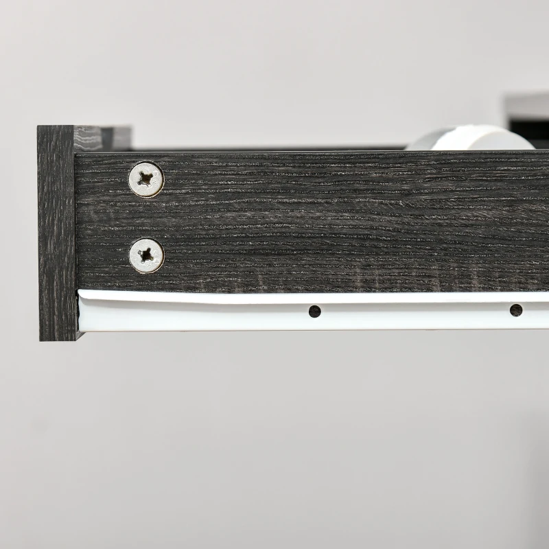 HOMCOM Compact Computer Writing Desk with Drawer & Storage Shelves - Space-Saving Design for Small Spaces, Home Office, Grey