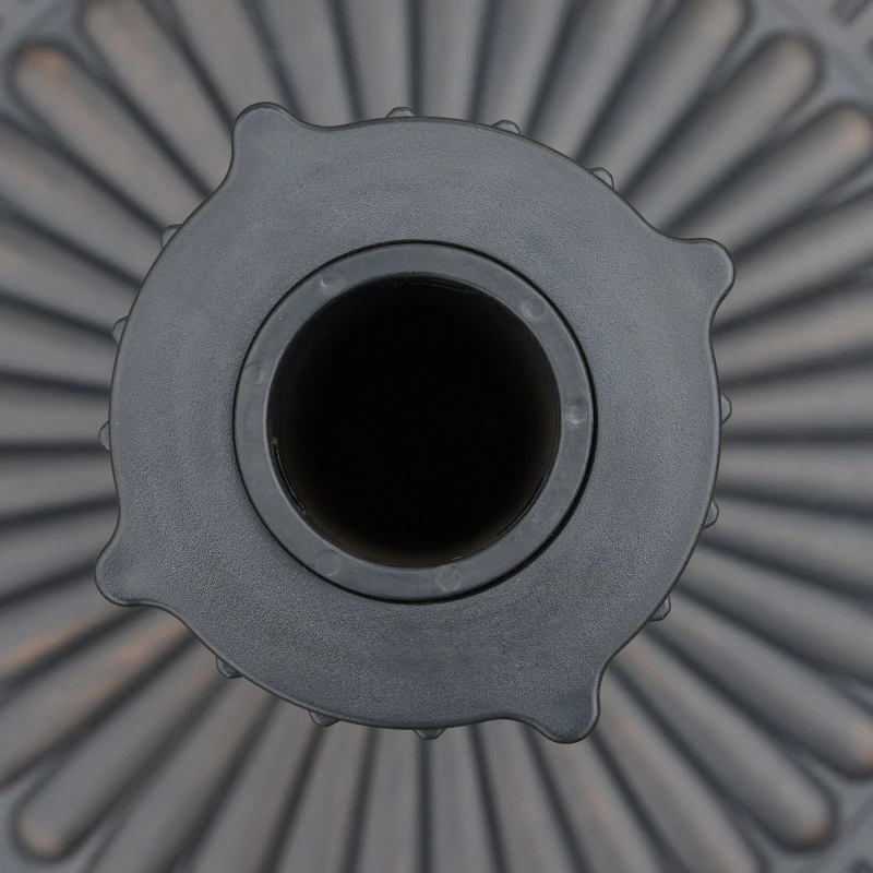 Outsunny 17.5" Round Umbrella Base Heavy Duty Outdoor Parasol Stand Holder 42lbs Rust-Free Decorative Bronze